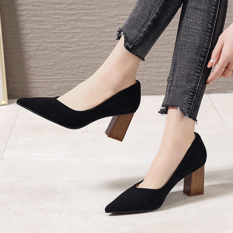 Nude Strappy Block Heels