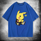 Men and Women Pokemon Pikachu T Shirt Cotton Short Sleeve T-shirt