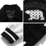 The Bears Varsity Jacket Spring Jacket Polar Bear Embroidered Baseball Uniform Women's Top