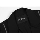 Men's Casual Suit Man Blzer Dark Solid Color Zipper Decorations Blazer Men's Single Breasted Loose Casual Small Suit