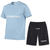 Fear of God Fog T Shirt Essentials Casual Sports Short Sleeve Shorts Set