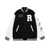 Alaska Varsity Jacket Embroidered Cotton-Padded Jacket Men's and Women's Baseball Uniform Loose