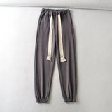 Women Fall Fall Five-Color Big Belt Ankle Banded Pants High Waist Workout Pants