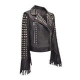 Punk Rock Jacket Rivet Graffiti Punk Pu Jacket