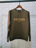 T Shirt Balmain Autumn and Winter Letters Pure Cotton Long-Sleeved Sweatshirt Couple Style