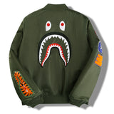 Bape Military Jacket Baseball Uniform Jacket Letters Men'S Casual Jacket