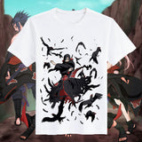 Itachi Uchiha Costume Naruto T-Shirt Naruto Sasuke Uchiha Skunk Kakashi Short Sleeve