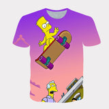 Homer Simpson Shirt Summer Short Sleeve Printed Casual T-shirt