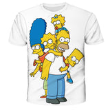 Homer Simpson Shirt Summer Digital Printing Sports Casual Short Sleeve T-shirt
