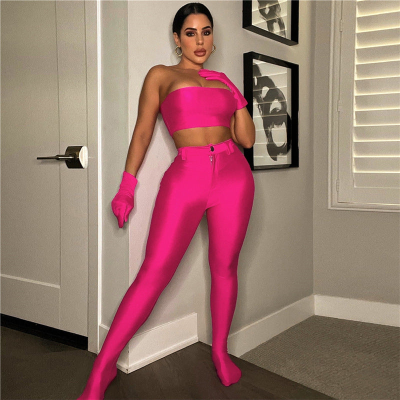 Music Festivals Rave Outfits Girls Tops Summer Women's Fashion Straight Casual Trousers