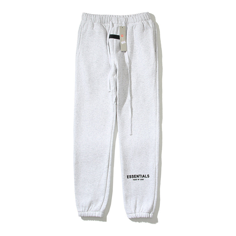 Kanye West Sunday Service Pant Fog Season 8 Flocking Ankle Banded Drawstring Fleece Lined