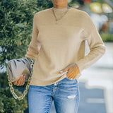 Women Fall Outfits Knitwear Autumn Winter Coat round Neck Long Sleeve Sweater