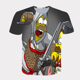 Homer Simpson Shirt Summer Printed Sports Loose Short Sleeve T-shirt