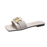 Women Open Toe Sandals Flats Gold Flat Sandals Summer