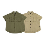 Men T-Shirt Summer Men's Lapel Shirt Casual Retro Short Sleeve