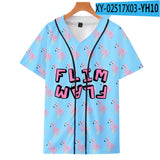 Baggy Baseball Jersey Printed Break Fashion Short Sleeve Baseball Uniform