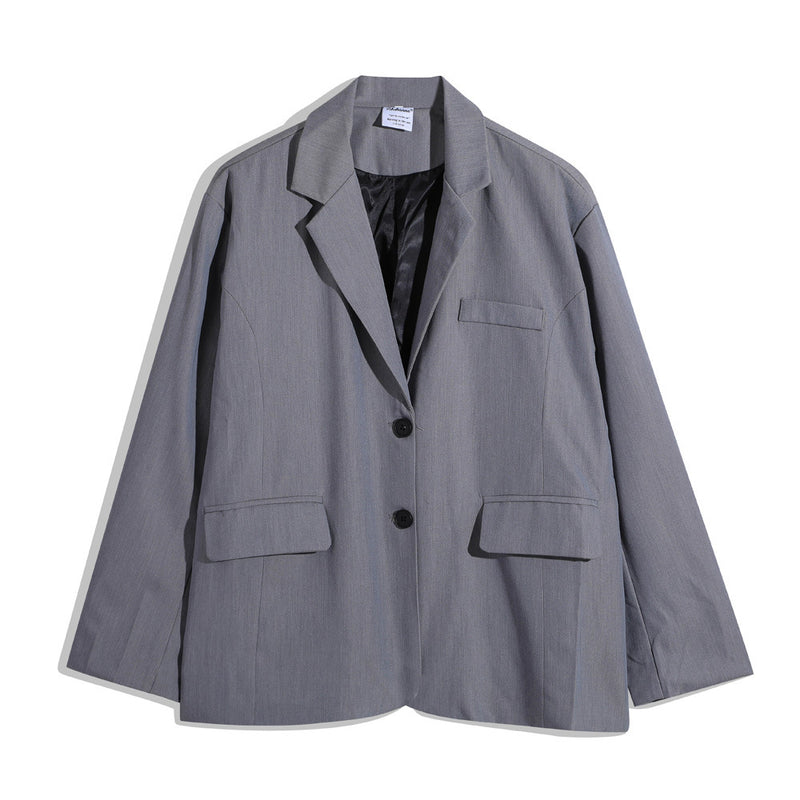 Men's Casual Suit Man Blzer Solid Color Suit Coat Men's Loose Lapels Casual Small Suit Jacket