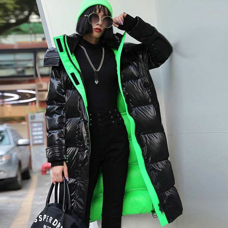 Women Winter Coats Puffer Jacket Down Coat Autumn and Winter Warm Winter Glossy Female Hooded