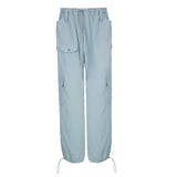 Julia Fox Low Rise Trousers Sports Casual Loose Woven Pants