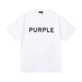 Purple Brand T Shirts Spring Letter Print Men's and Women's Loose Casual Short-Sleeved T-shirt