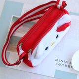 My Melody Bag Cartoon Cinnamoroll Babycinnamoroll Clow M Shoulder Bag Cute Double Layer Zipper Storage Plush Crossbody Bag