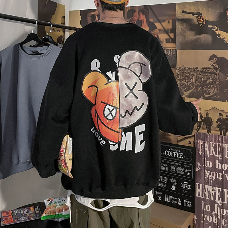 Men Sweatshirts Autumn Sweater Men's Loose Casual Boys Set