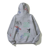 Grafitti Sweatshirts Printed High Street Hooded Hoodie