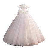 Women'S Evening Dress Ball Gown Princess Quinceanera Wedding Dresses Off Shoulder White Wedding Dress Sweet Princess Tulle Tutu Dress