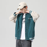 Blue Varsity Jacket Men's Jacket Autumn Youth Men's Jacket Baseball Uniform
