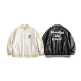 Alaska Varsity Jacket Spring Retro Patchwork Letter Embroidered Coat