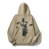 Grafitti Sweatshirts Autumn Winter Retro Design Graffiti Hooded
