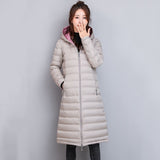 Women Winter Coats Puffer Jacket Down Coat Down Jacket Hooded Light & Fashionable White Duck Down Coat