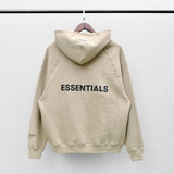 Fog Fear of God Essentials Hoodie Multiline Reflective Letter Zipper Hooded Cardigan Coat