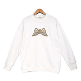 Palm Angels Sweatshirts Feather Wings Embroidered Crew Neck Long Sleeve Sweater for Men