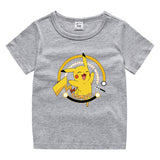 Children Pokemon Pikachu T Shirt Cute Cotton T-shirt Casual Sports Trend