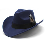 Cowboy Hats Autumn And Winter Top Hat Women 'S Retro Casual Top Hat