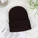 Men Winter Hats Solid Color Women's Autumn and Winter Hat