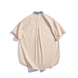 Baggy Baseball Jersey Animal Smiley Printed Cotton Short-Sleeved Shirt Men's Loose Casual