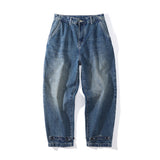 Mens Fall Outfits Vintage Loose Jeans Men's Straight Casual Hip Hop Wide-Leg Pants