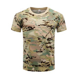 Tactics Style T Shirt for Men Summer Camouflage T-shirt Military Outdoor Sports Short Sleeve