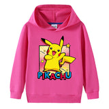 Children Pokemon Pikachu Hoodie Spring and Autumn Cotton Hooded Sweater