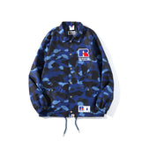 Shark Print Jacket Street Men'S Jacket Loose Camouflage Coach Jacket