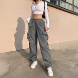 Julia Fox Low Rise Trousers Fashion Elastic Low Waist Sports Trousers