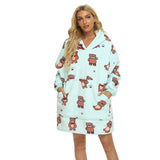 Hoodies Blankets Hooded Sweater Lazy Blanket plus Velvet Thickened