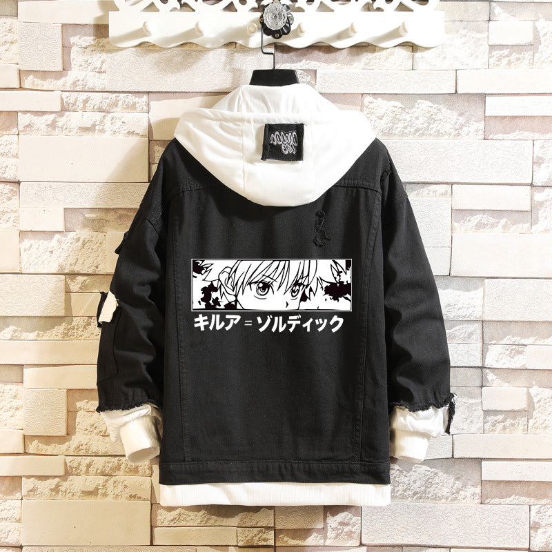 Comic Denim Jacket Men's and Women's Fashion Fall Winter Coat Top Clothes