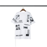 We11 Done T Shirts L Men's and Women's Same Letter Printing Loose Cotton