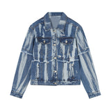 Paisley Denim Jacket Men's Spring Loose Denim Jacket Men