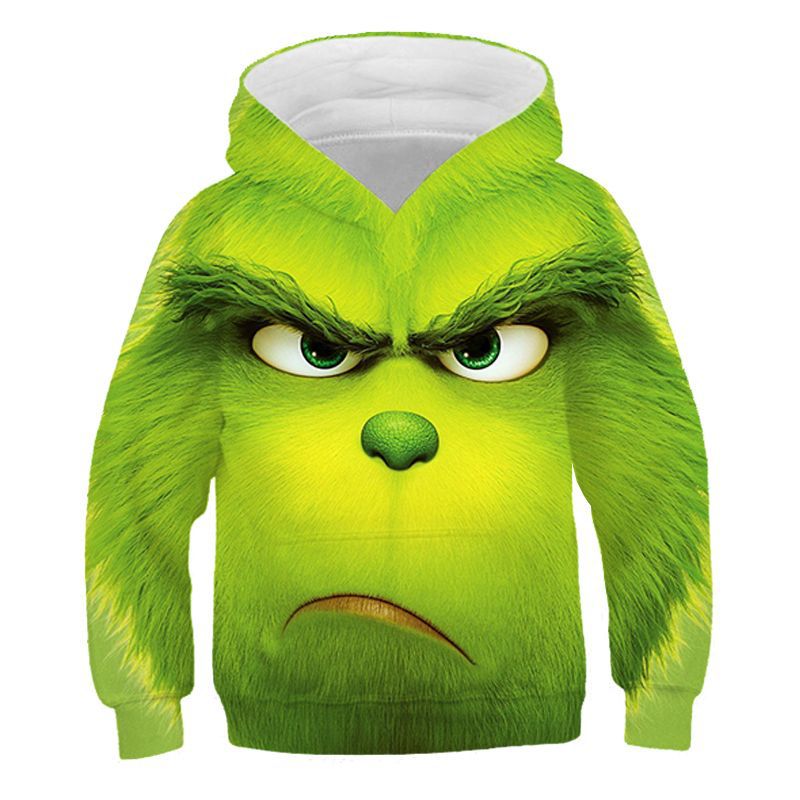 Grinch Hoodie Grinch 3D Printed Sweater Children's Clothing