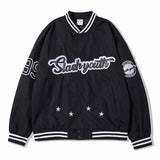 Mens Fall Outfits Embroidered Letters Armband High Street Retro Baseball Uniform Male and Female Couples Wear Jacket Jacket