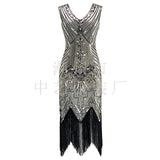 1920S Dress Vintage Sequins Dress Evening Dress Women Tassel Evening Gown